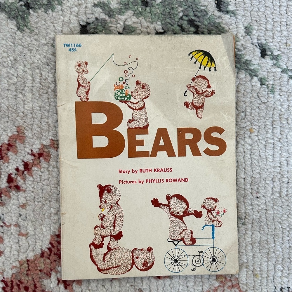 Vintage Bears Ruth Krauss 1st Scholastic printing 1968 copyright 1948